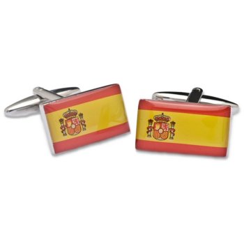 Gemelos Bandera de España con Escudo f024